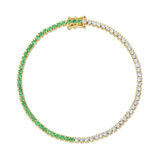 anita ko HEPBURN DIAMOND AND COLOMBIAN EMERALD BRACELET