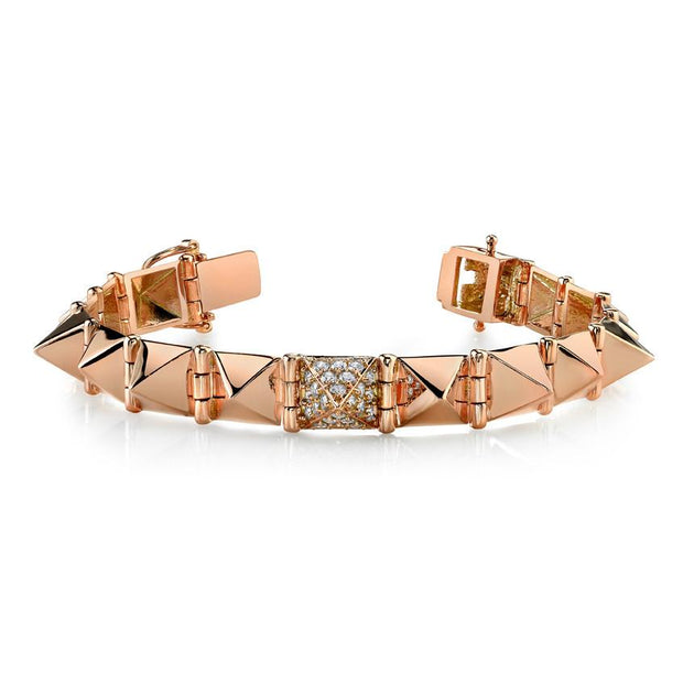 Anita Ko LARGE SPIKE BRACELET WITH ONE DIAMOND SPIKE