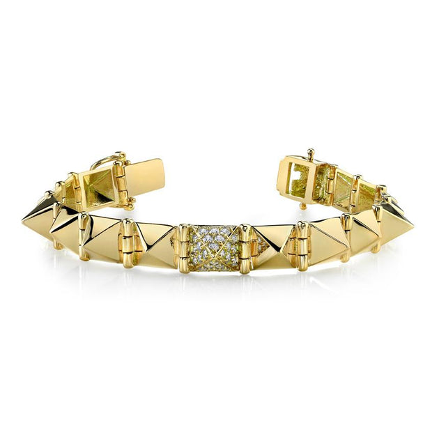 anita ko LARGE SPIKE BRACELET WITH ONE DIAMOND SPIKE