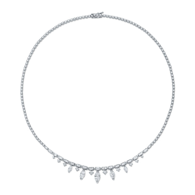 Anita Ko MARQUISE BAGUETTE AND ROUND DIAMOND CHOKER