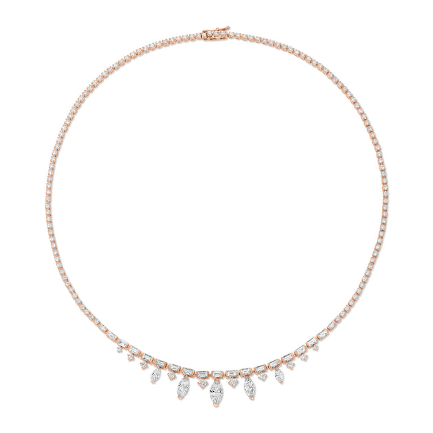 Anita Ko MARQUISE BAGUETTE AND ROUND DIAMOND CHOKER