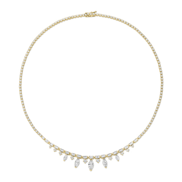 anita ko MARQUISE BAGUETTE AND ROUND DIAMOND CHOKER