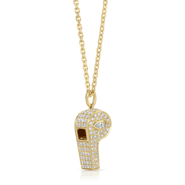 anita ko PAVE DIAMOND BABY WHISTLE WITH MARQUISE DIAMOND