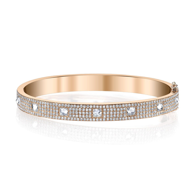 Anita Ko PAVE DIAMOND INVERTED PRINCESS CUT OVAL BRACELET