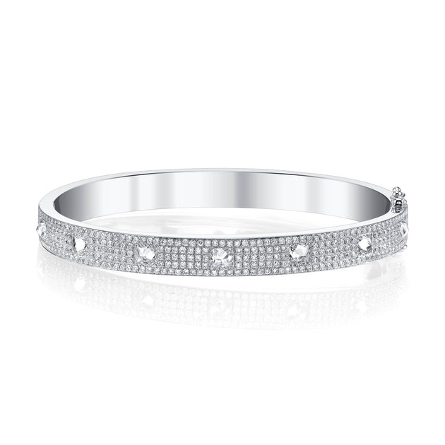 anita ko PAVE DIAMOND INVERTED PRINCESS CUT OVAL BRACELET