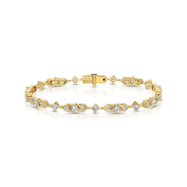 anita ko ROUND AND BAGUETTE DIAMOND DAKOTA BRACELET