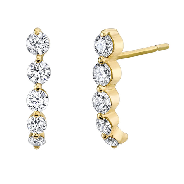 Anita Ko SHORT CASCADE EARRINGS WITH LARGE DIAMONDS