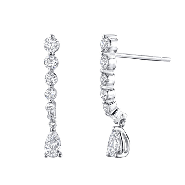 Anita Ko SHORT DIAMOND CASCADE WITH PEAR DIAMOND DROP