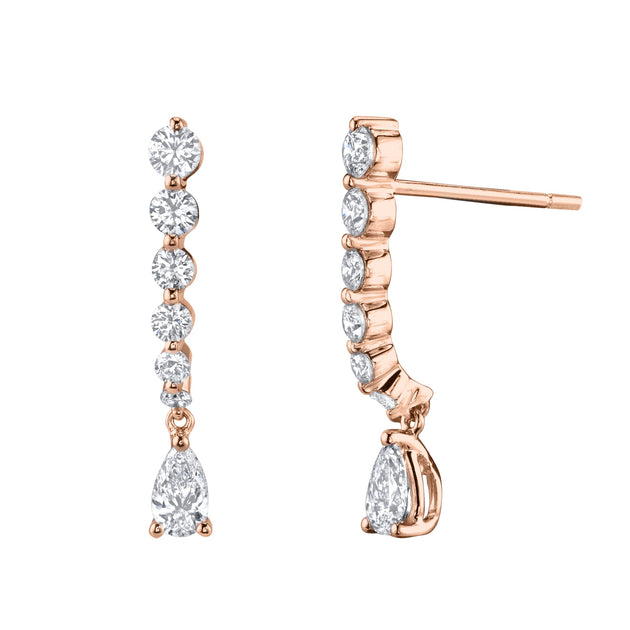 Anita Ko SHORT DIAMOND CASCADE WITH PEAR DIAMOND DROP