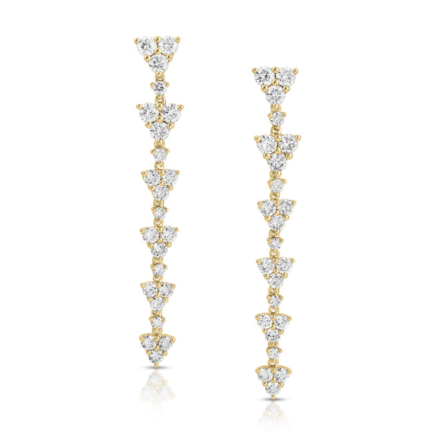 Anita Ko SHORT TRIANGLE ETERNITY DIAMOND DROP EARRINGS