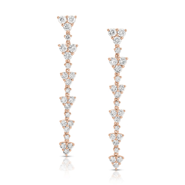 Anita Ko SHORT TRIANGLE ETERNITY DIAMOND DROP EARRINGS