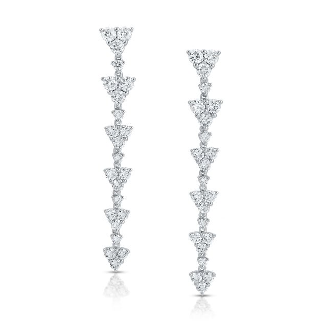 anita ko SHORT TRIANGLE ETERNITY DIAMOND DROP EARRINGS