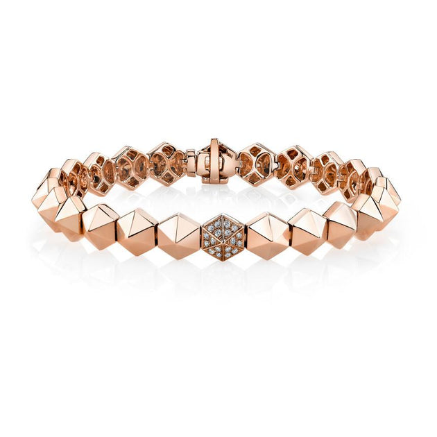Anita Ko SIX-SIDED SPIKE BRACELET WITH ONE DIAMOND SPIKE