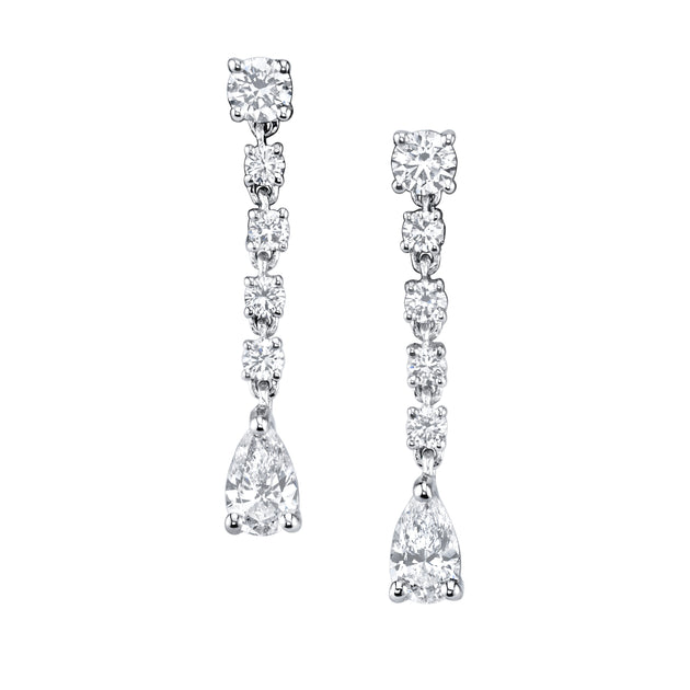 Anita Ko SMALL ROPE DIAMOND EARRINGS WITH PEAR DROPS