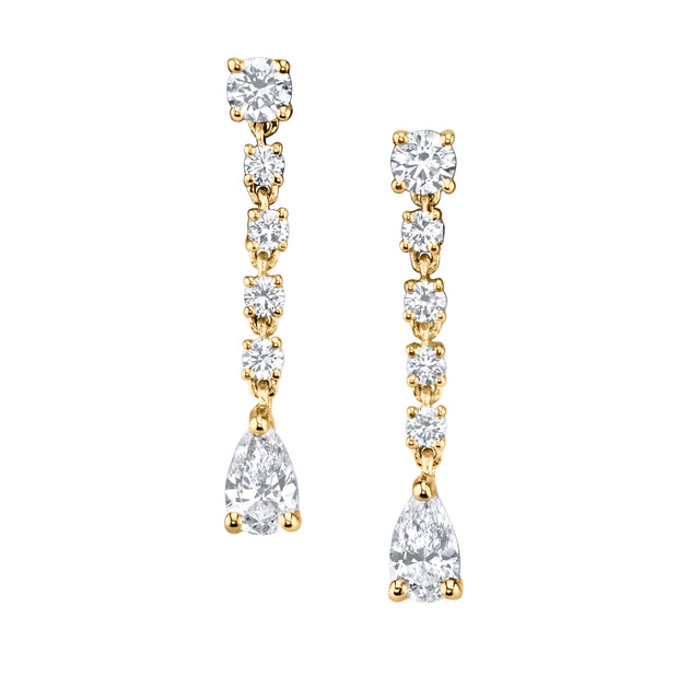 anita ko SMALL ROPE DIAMOND EARRINGS WITH PEAR DROPS
