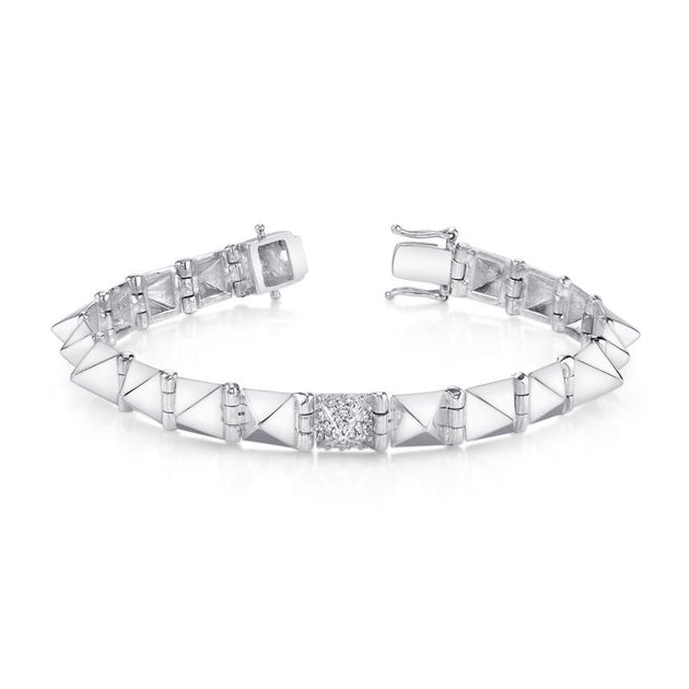 Anita Ko SMALL SPIKE BRACELET WITH ONE DIAMOND SPIKE