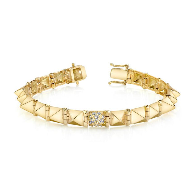anita ko SMALL SPIKE BRACELET WITH ONE DIAMOND SPIKE