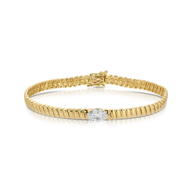 anita ko THIN ZOE BRACELET WITH 1CT MARQUISE DIAMOND