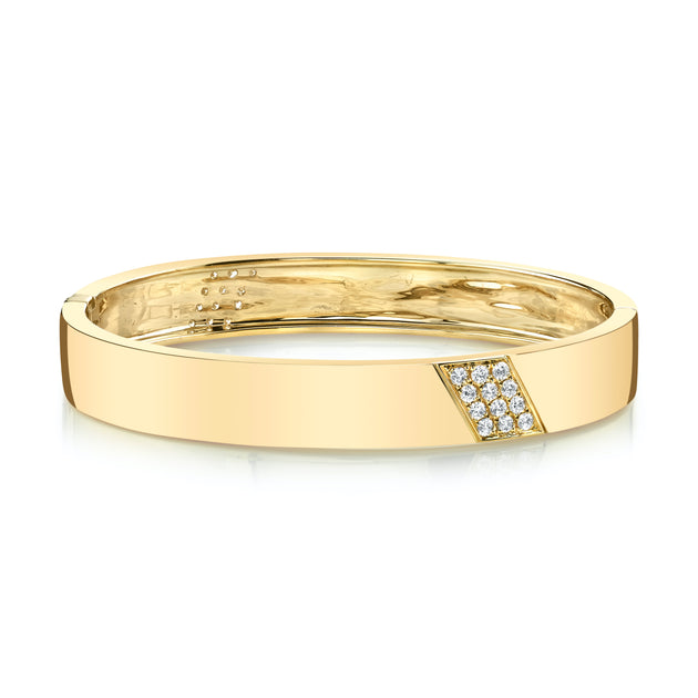 anita ko THREE ROW DIAGONAL DIAMOND STRIPE BRACELET