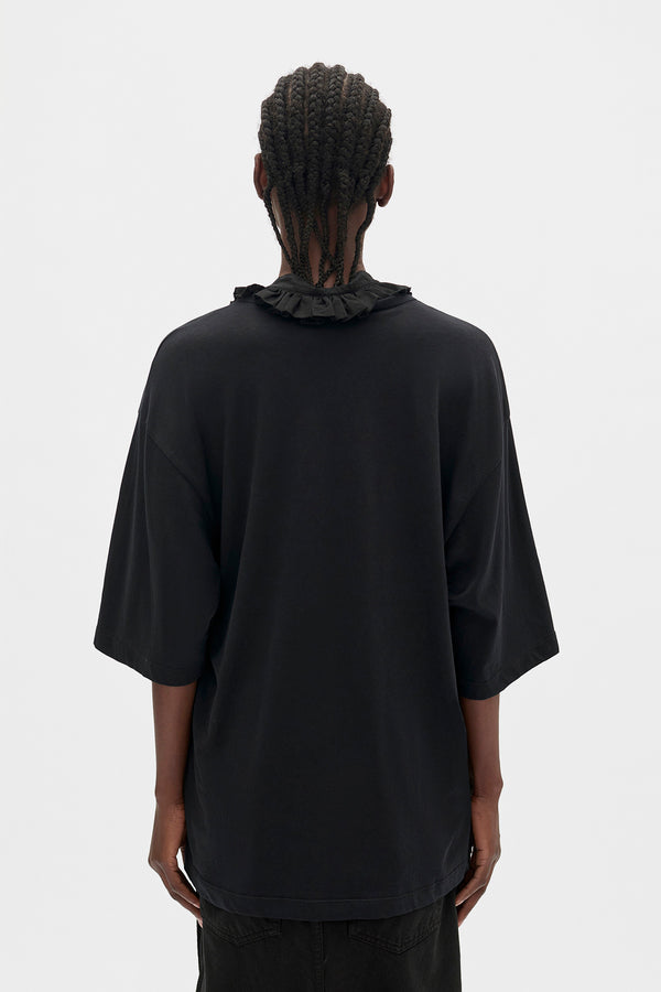 Ann Demeulemeester Agapi Printed High Comfort T-Shirt With Detachable Collar
