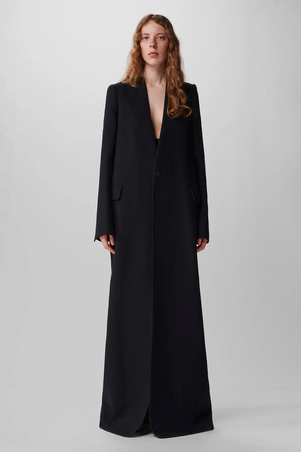 Ann Demeulemeester Aisha Long Standard Coat Brushed Wool
