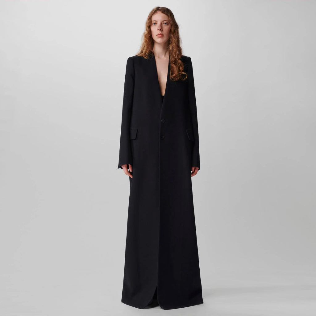 ann demeulemeester Aisha Long Standard Coat Brushed Wool