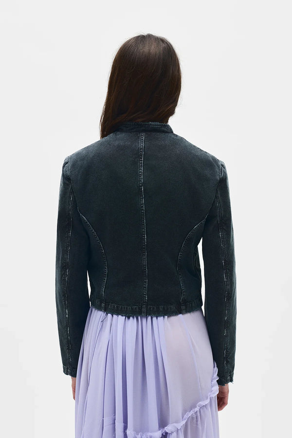 Ann Demeulemeester Cropped Standard Collar Blouson