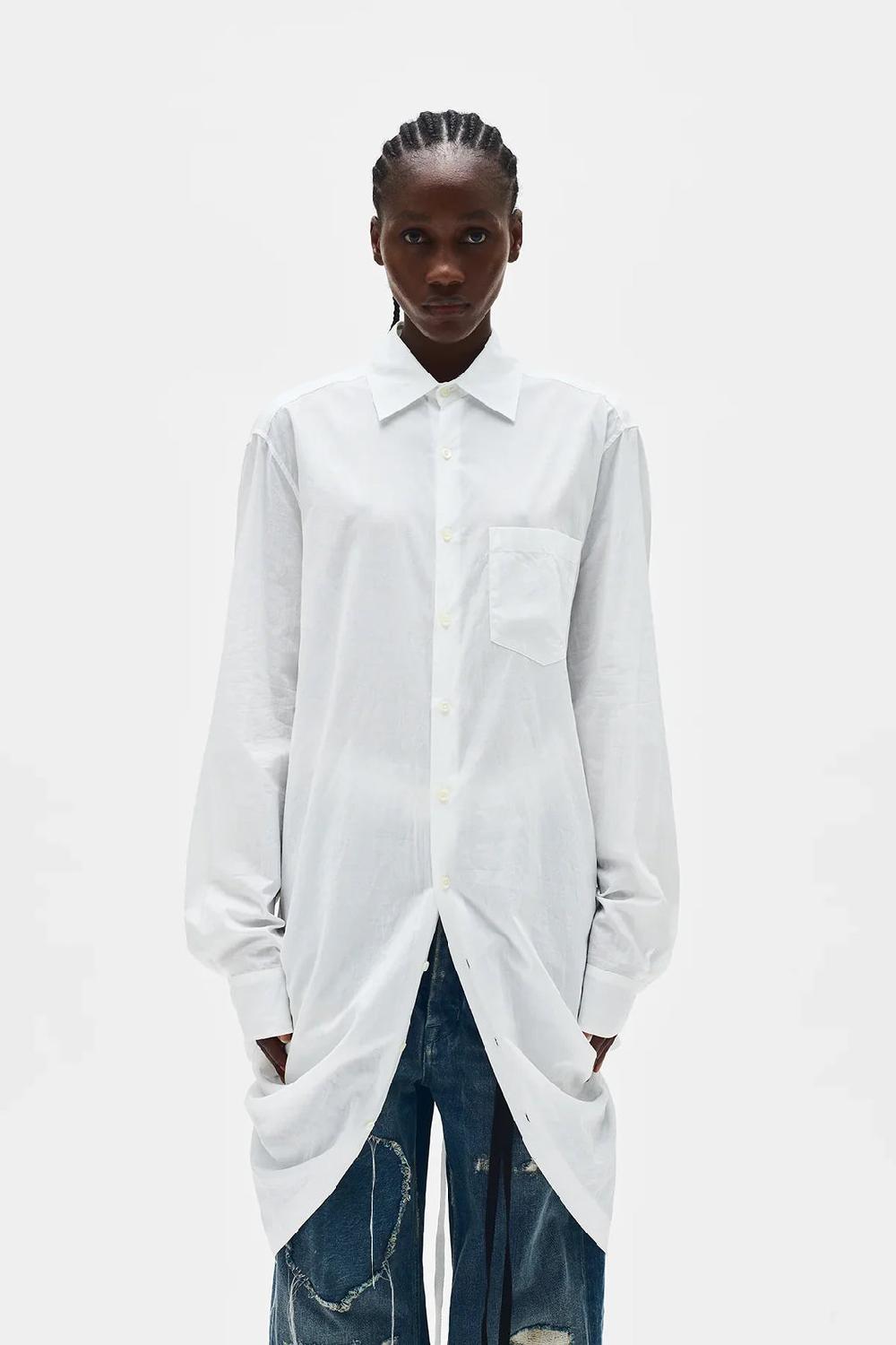 ann demeulemeester Gabi Long Draped Shirt