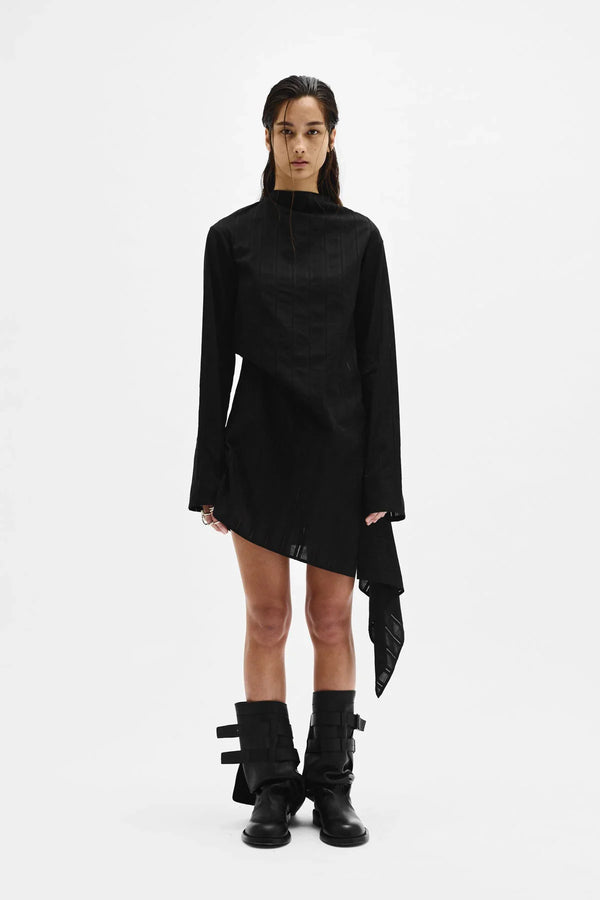 Ann Demeulemeester Halvi Draped Shirt Dress