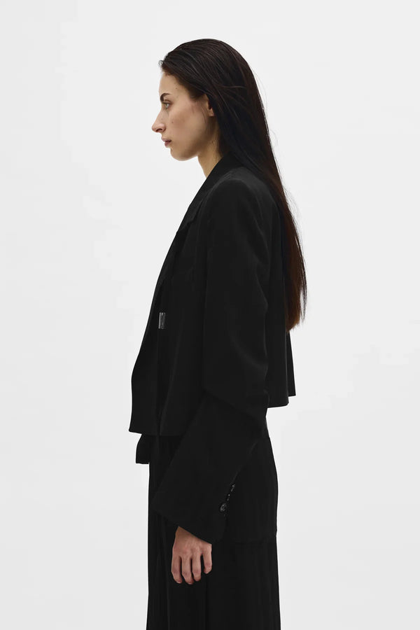 Ann Demeulemeester Inge Cropped Slouchy Jacket