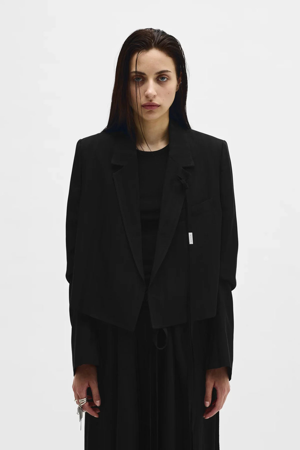 ann demeulemeester Inge Cropped Slouchy Jacket