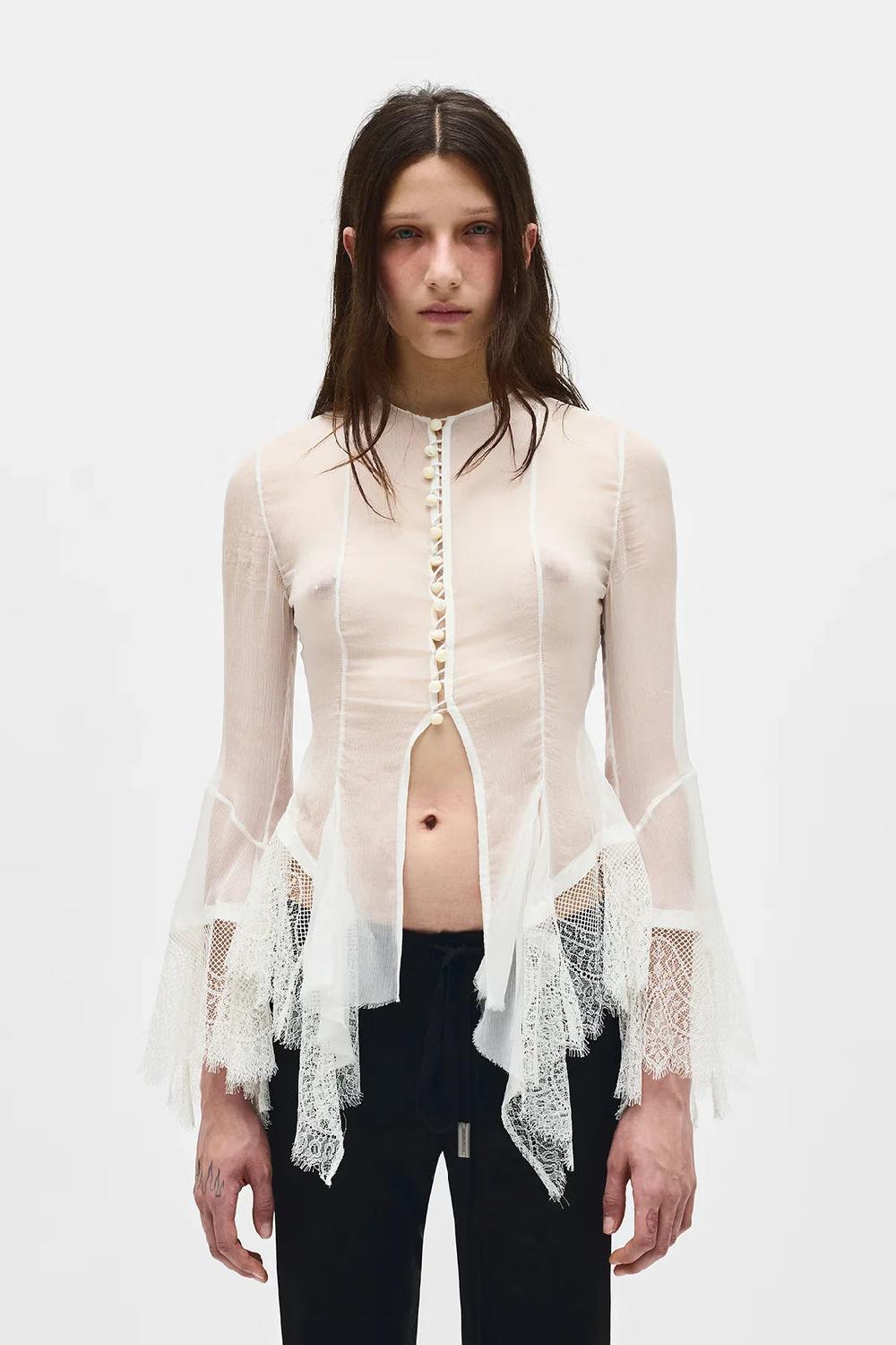 ann demeulemeester Kristabel Handkerchief Shirt