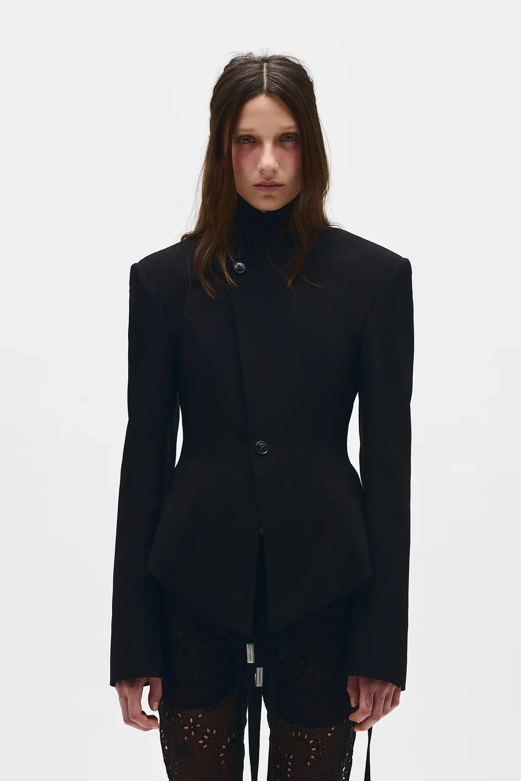 ann demeulemeester Lila Fitted Handkerchief Jacket
