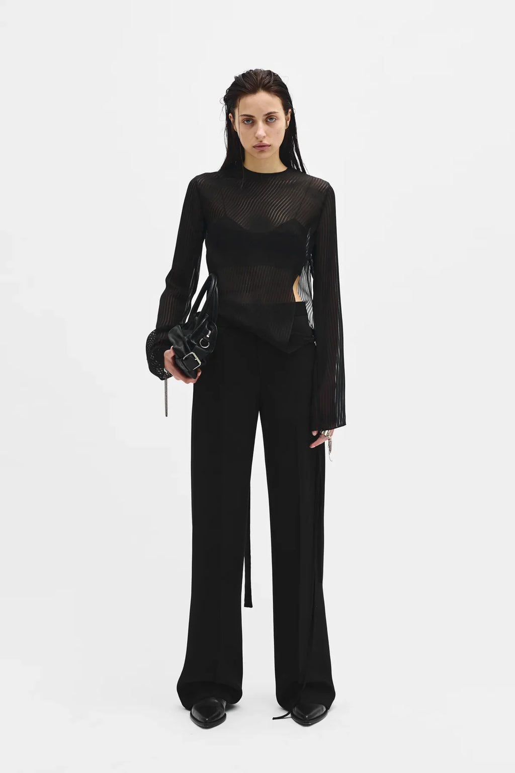 ann demeulemeester Maaike Flared Comfort Trousers