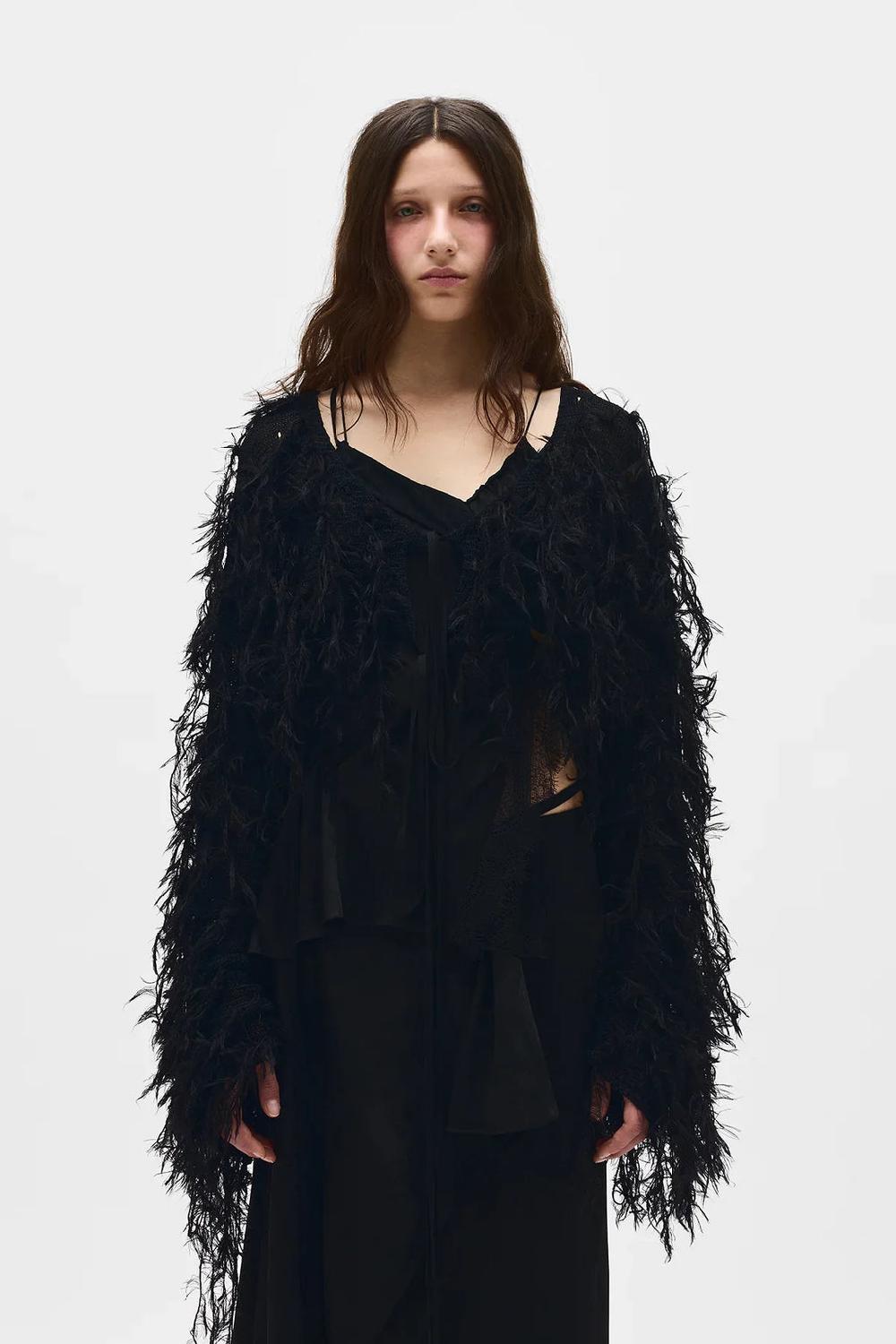 ann demeulemeester Madli Cropped Sweater