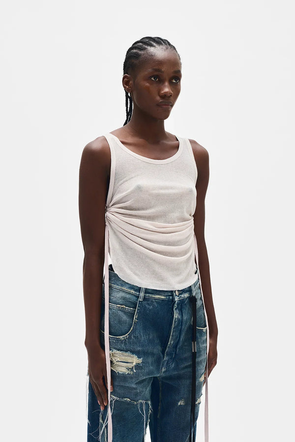 Ann Demeulemeester Mara Wrinkled Cropped Tank Top