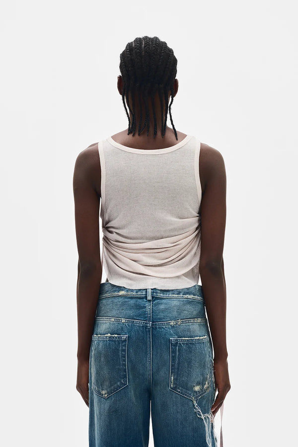 Ann Demeulemeester Mara Wrinkled Cropped Tank Top