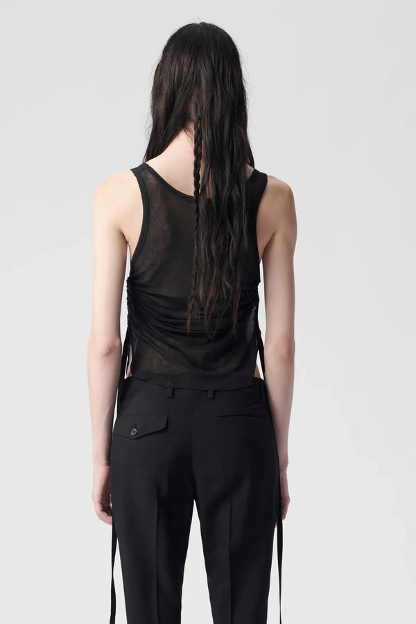 Ann Demeulemeester Mara Wrinkled Cropped Tank Top