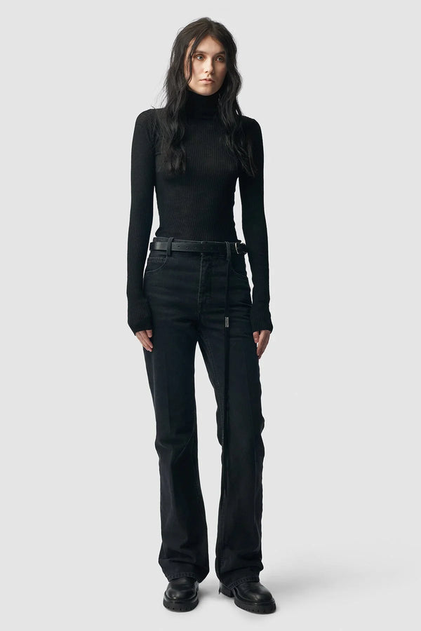 Ann Demeulemeester Marlena Rib High Neck Sweater
