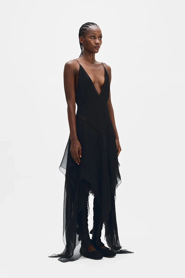 Ann Demeulemeester Multilayer Midi Slip Dress