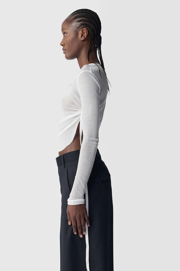 Ann Demeulemeester Oke Long Sleeve Cropped Top