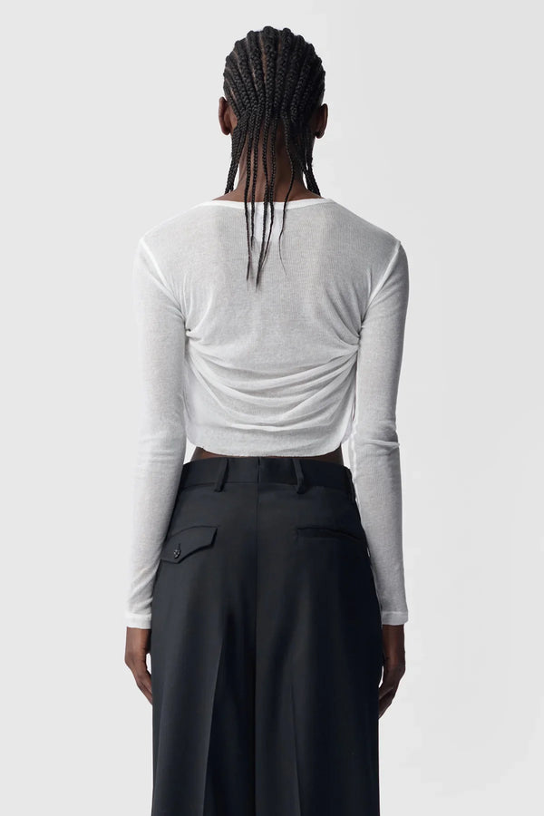 Ann Demeulemeester Oke Long Sleeve Cropped Top