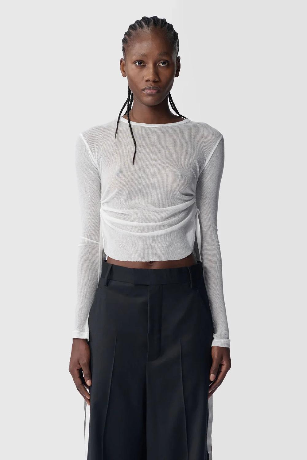 ann demeulemeester Oke Long Sleeve Cropped Top