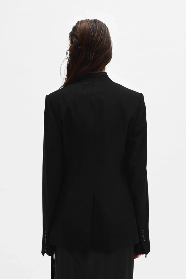 Ann Demeulemeester Sady Collarless Fitted Jacket
