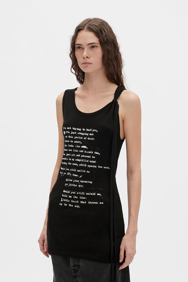 Ann Demeulemeester Seva ''Script'' Tank Top