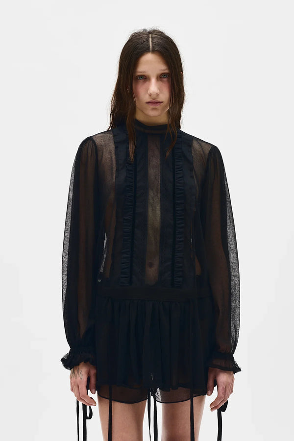 Ann Demeulemeester Tanit Turtleneck Mini Dress