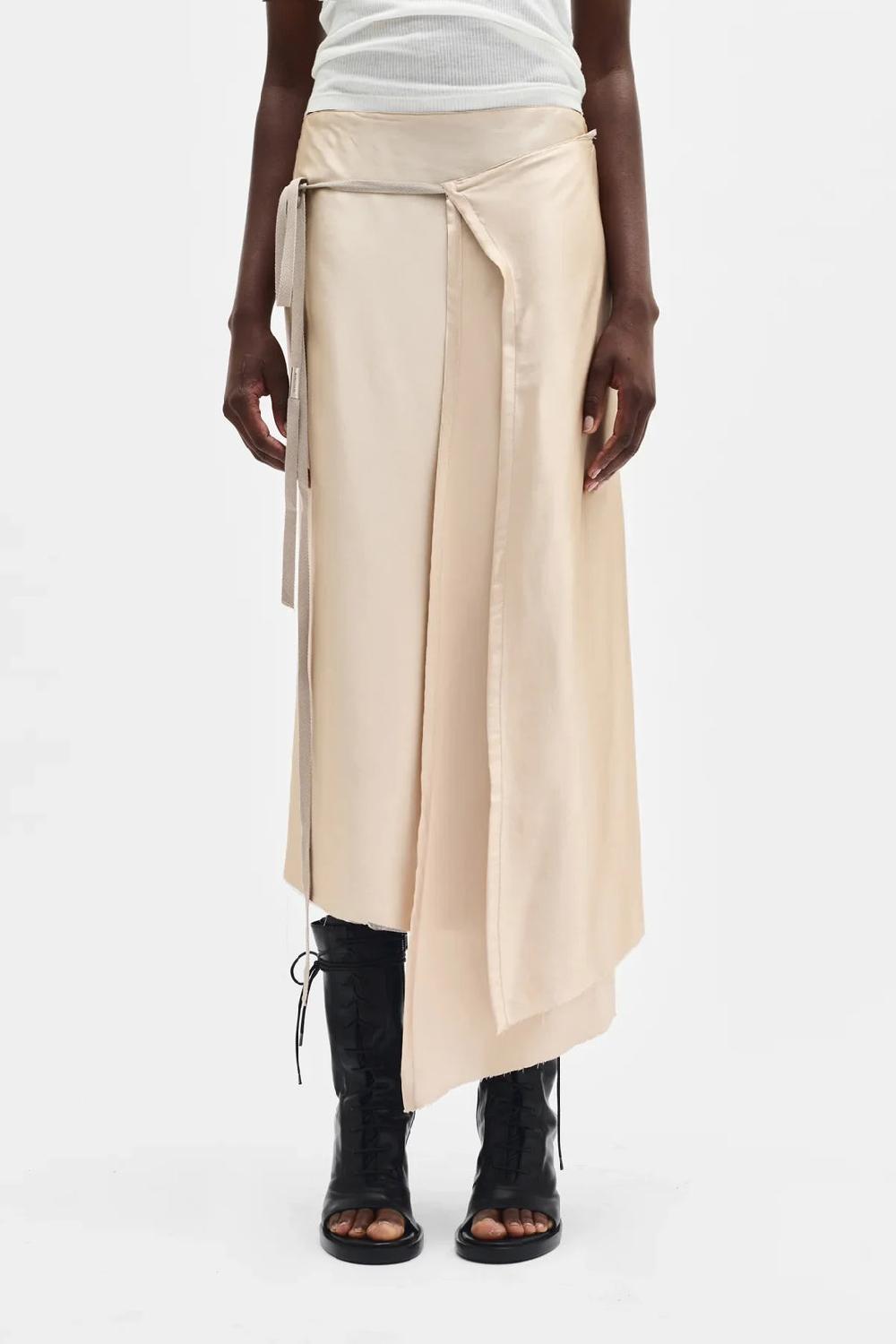 ann demeulemeester Urda Wrap Midi Skirt