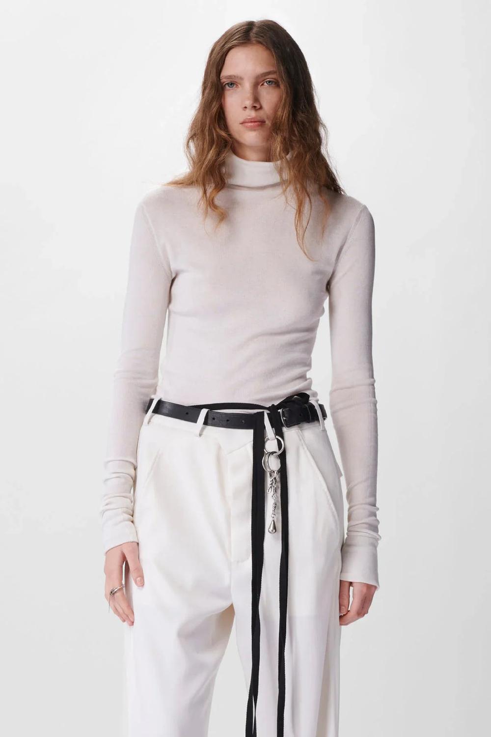 ann demeulemeester Xaveria Knitted High Neck Top