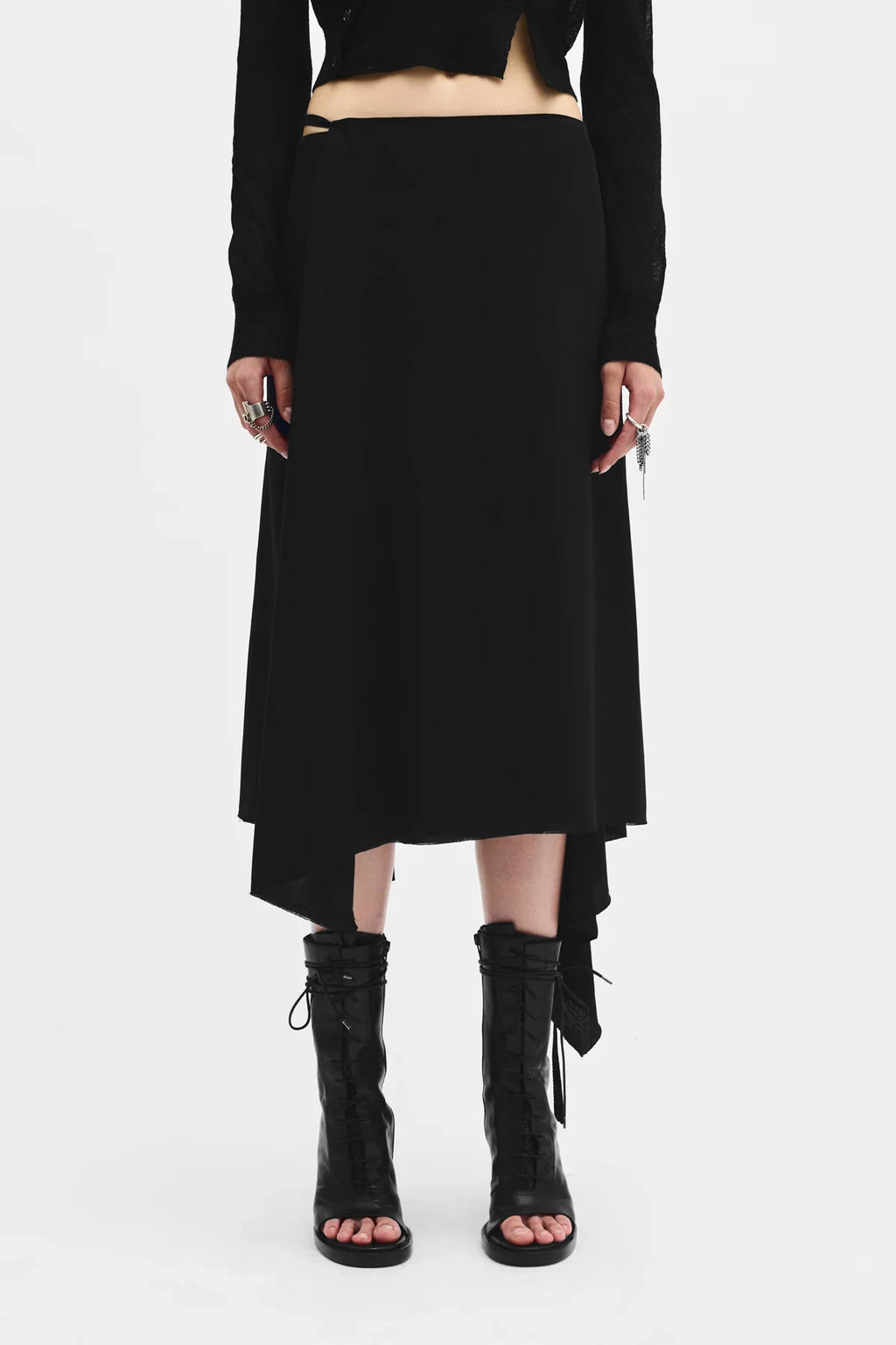 ann demeulemeester Ylva Mid Wrap Skirt