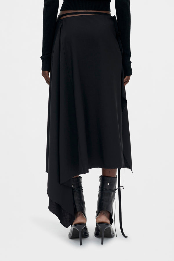 Ann Demeulemeester Ylva Midi Wrap Skirt